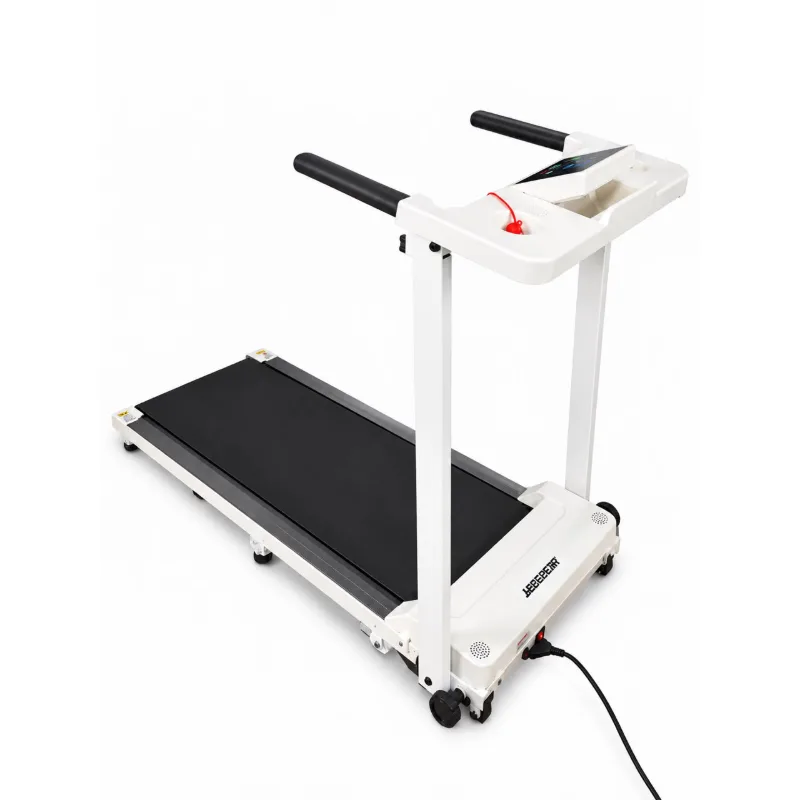 Tapis de course blanc avec barres d’appui